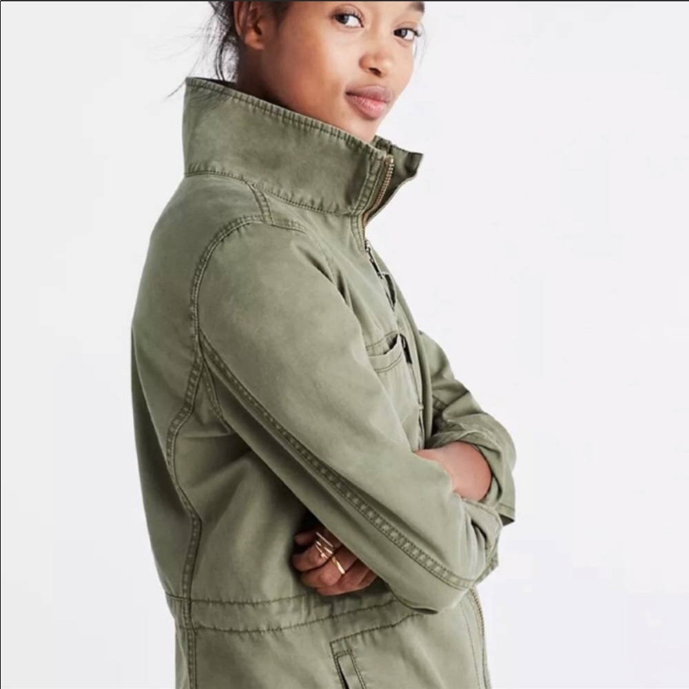 Madewell Olive Utility Jacket EUC - image 3